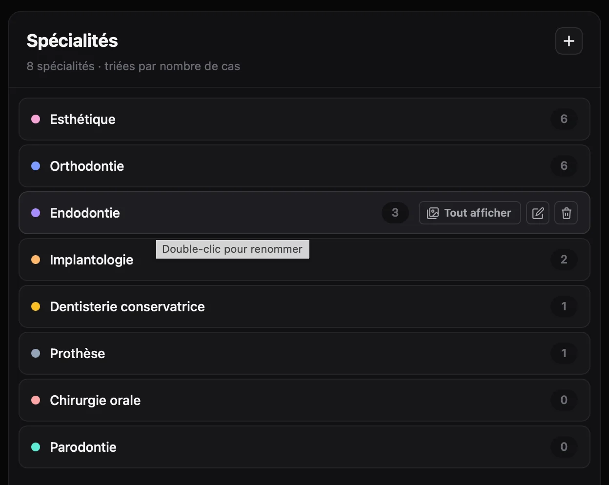 Logiciel U-SHOOT — spécialités dentaires